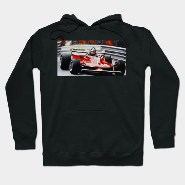 Gilles Villeneuve, Ferrari 312T4 Hoodie by oleynik